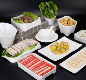 Pure White Beef Hot Pot Tableware